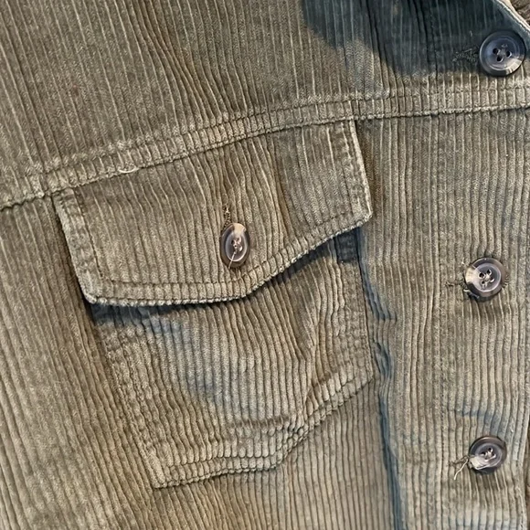 AMERICAN EAGLE CORDUROY CROPPED JACKET GREEN SIZE LARGE - Picture 3 of 5